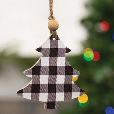 Black & White Buffalo Check Tree Ornament - The Fox Decor